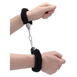 Pleasure Handcuffs Furry Negru