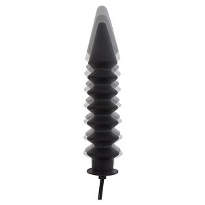 Plug Anal Gonflabil Hidden Desire — Striații Negru 28cm