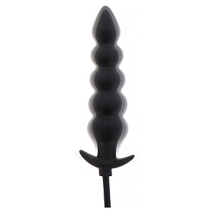 Plug Anal Gonflabil Striat Negru - 18.5–23 cm