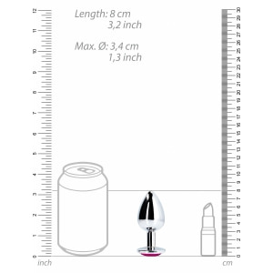 Plug Anal Heart Gem Medium Argintiu