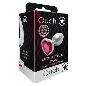 Plug Anal Heart Gem Small Argintiu