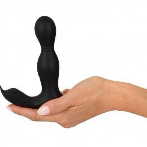 Plug Anal RC 2 Funcții, Rotativ și Vibrant Negru