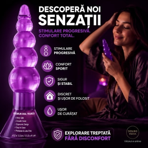 Plug Anal Riders Debra — Șir De Bile, Mov Discret