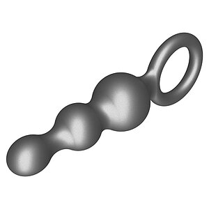 Plug anal ToyJoy The Stuffer - 3 sfere, silicon gri Gri