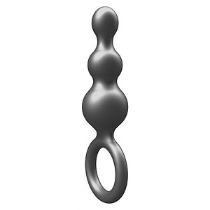 Plug anal ToyJoy The Stuffer - 3 sfere, silicon gri Gri
