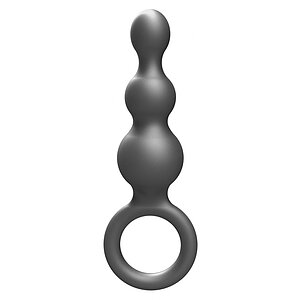 Plug anal ToyJoy The Stuffer - 3 sfere, silicon gri Gri