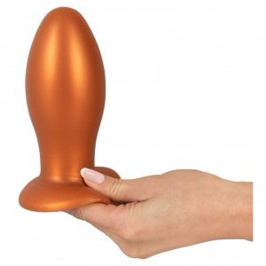 Plug Anal XL ANOS — silicon Moale, Ventuză 6.4 cm Maro