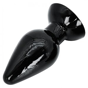 Plug Anal XXL 14 cm — Negru, Bază Lată Pentru siguranță