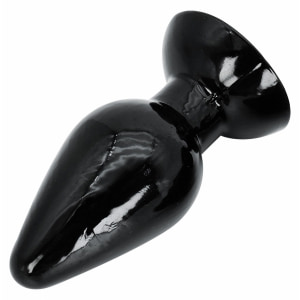Plug Anal XXL 14 cm — Negru, Bază Lată Pentru Siguranță