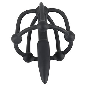 Plug De Penis Cu Cușcă Pentru Cap Negru