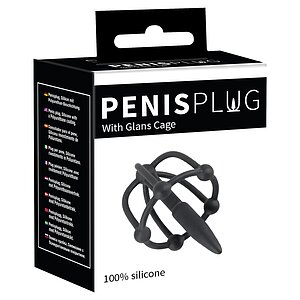 Plug De Penis Cu Cușcă Pentru Cap Negru