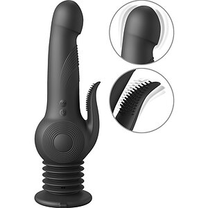 Pogo Thruster – Vibrator 3 Viteze, 10 Moduri, USB, Ventuză Negru pe SexLab