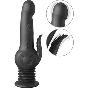 Pogo Thruster – Vibrator 3 Viteze, 10 Moduri, USB, Ventuză Negru pe Sexlab.ro