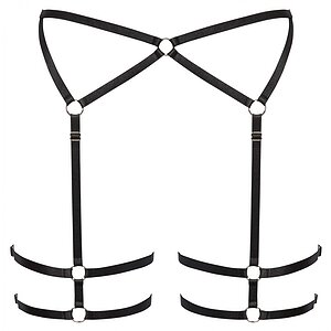 Portjartier Cottelli Collection Hidden Flame Negru pe SexLab