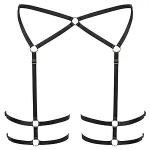 Portjartier Cottelli Collection Hidden Flame Negru pe SexLab