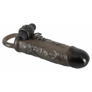 Prelungitor Penis Vibrator Regular Fit Negru pe Sexlab.ro