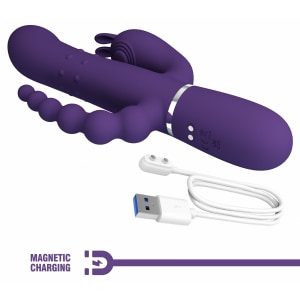 Pretty Love Cammy Vibrator Triplu Reîncărcabil Mov