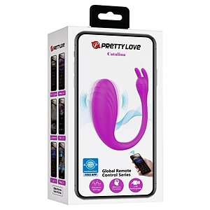 Pretty Love Catalina – Love Egg Reîncărcabil, 12 Funcții Mov