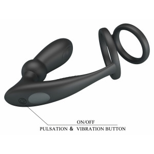 Pretty Love Emoni Inel Vibrator Reîncărcabil 12 Moduri Negru