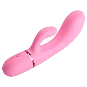 Pretty Love Marski Pink - Vibrator Rabbit 10 Funcții, USB Roz pe Sexlab.ro