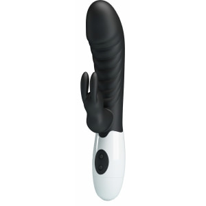 Pretty Love Naughty Bunny – Dublu Stimulator, 30 Moduri Negru