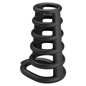 Inel Penis Sex Toy Pentru Adulti Negru Inel Erectie Silicon 6 Inele