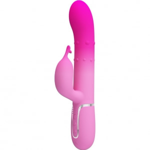 Vibrator Cu Stimulator Clitoridian Si Bile Rotative