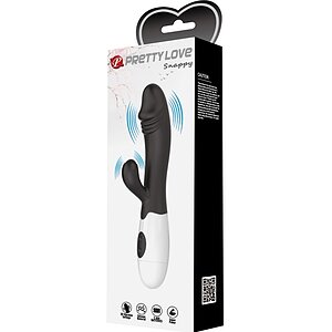 Pretty Love Snappy Black — Iepuraș Dual, 30 Moduri pe SexLab