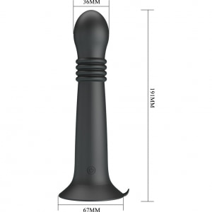 Pretty Love Stellan Vibrator 4 împingeri 4 Rotații Negru