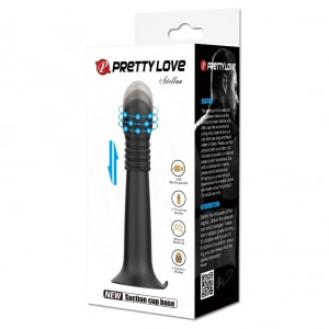 Pretty Love Stellan Vibrator 4 împingeri 4 Rotații Negru