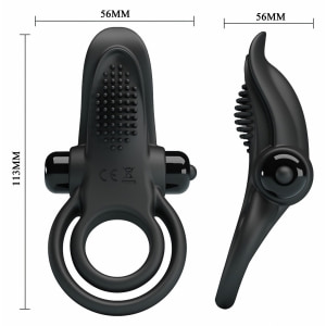 Pretty Love Vibrant Penis Ring Negru