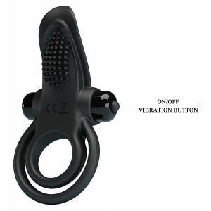 Pretty Love Vibrant Penis Ring Negru