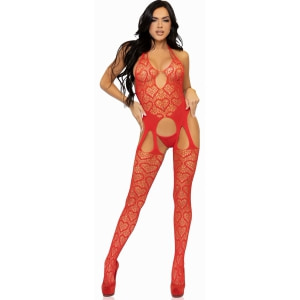 Bodystocking Plasă Inimioare Leg Avenue siluetă Conturată Bodystocking Plasă Inimioare Leg Avenue siluetă Conturată pe Sexlab.ro
