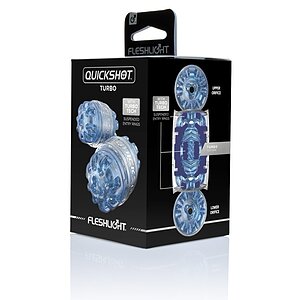 Quickshot Turbo Blue Ice Fleshlight Compact Prindere Dinamică pe SexLab