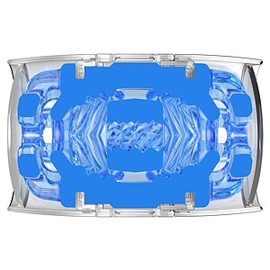 Quickshot Turbo Blue Ice Fleshlight Compact Prindere Dinamică Albastru