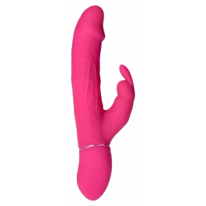 Rabbit Thrill Bunny Vibrator Reîncărcabil, Stimulator Dublu G Roz pe Sexlab.ro