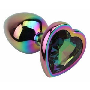 Rainbow Heart Plug Anal Din Aluminiu cu Bijuterie, Potrivită Multicolor Rainbow Heart Plug Anal Din Aluminiu cu Bijuterie, Potrivită Multicolor pe Sexlab.ro