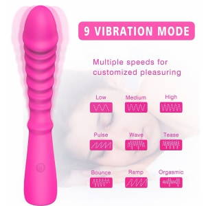 Real Wave Fucsia 9 Moduri Reîncărcabil — Vibrator Punct G Roz