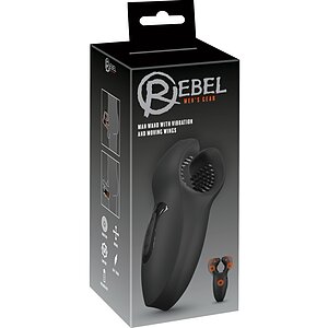 Rebel Man Wand 3 Motoare, 10x10 Moduri, Reîncărcabil Negru