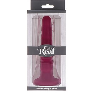 Ribbed Dong 16cm Roșu