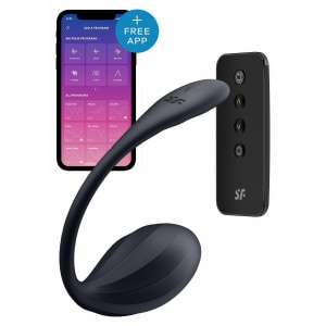 Ribbed Petal Satisfyer — 12 Programe, silicon Moale, Impermeabil Negru Ribbed Petal Satisfyer — 12 Programe, silicon Moale, Impermeabil Negru pe Sexlab.ro