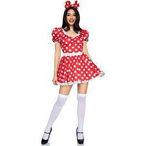 Rochie Leg Avenue Polka Dot Roșu L