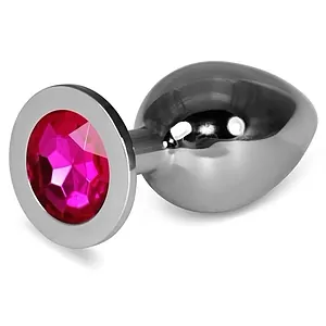 Anal Plug Metalic Cu Bijuterie Fuchsia Plug Anal Metal Cu Bijuterie Fuchsia