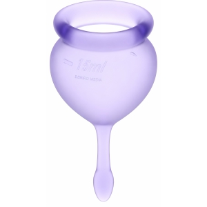 Satisfyer Feel Good Menstrual Cup Set Lila pe Sexlab.ro