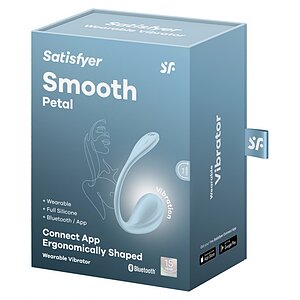 Satisfyer Smooth Petal Connect Vibrator Purtabil 12 Moduri Albastru