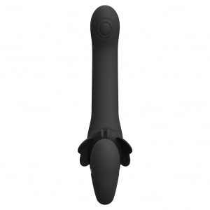 Satu Pulse-Wave And Vibrating Strapon Negru