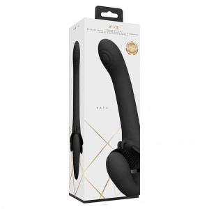 Satu Pulse-Wave And Vibrating Strapon Negru
