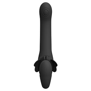 Satu Pulse-Wave And Vibrating Strapon Negru