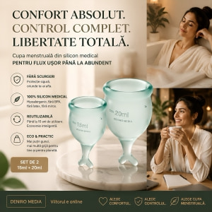 Set 2 buc Satisfyer - Feel Secure Menstrual Cup Dark Green