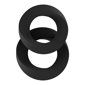 Set 2 Inele Penis No.24 Negru Set 2 Inele Penis No.24 Negru pe SexLab